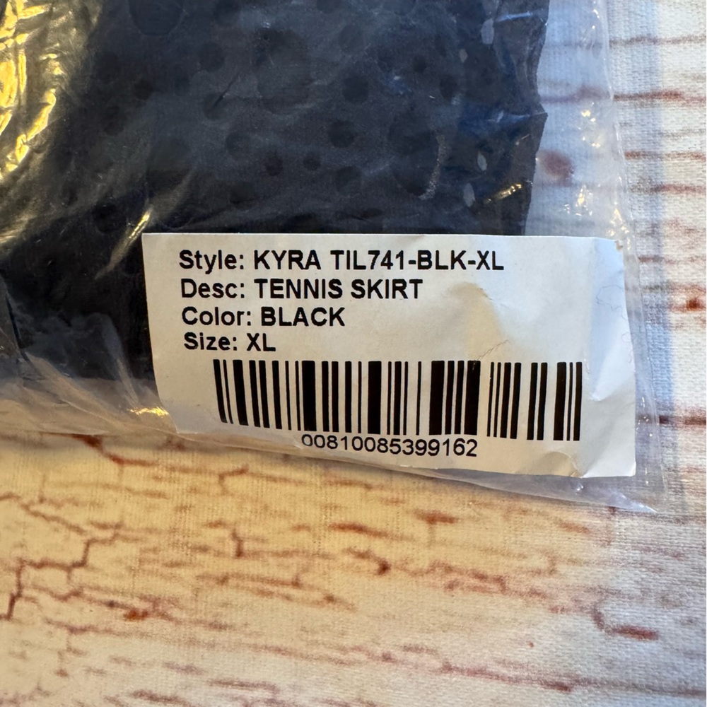 NWT GiGi C Kyra Tennis Skirt in Black Sz L XL - Picture 10 of 10